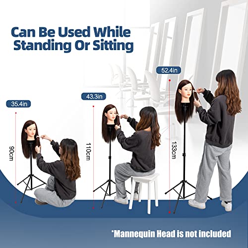 Olive Black Tall Wig Tripod Stand for Mannequin Head