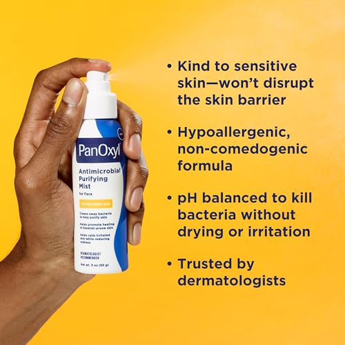PanOxyl Antimicrobial Purifying Mist with Hypochlorous Acid - 3 oz for Blemish-Prone Skin