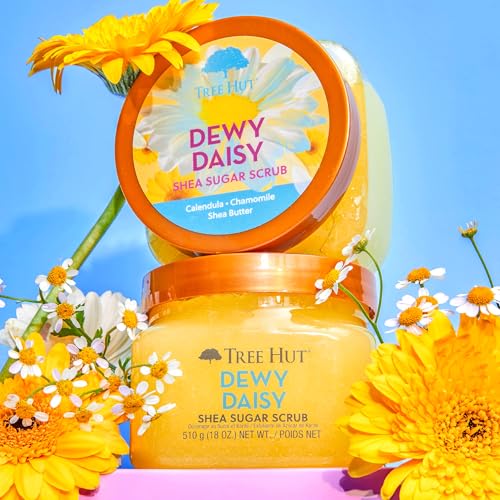 Tree Hut Dewy Daisy Skincare Gift Set - Exfoliating Scrub & Hydrating Spray