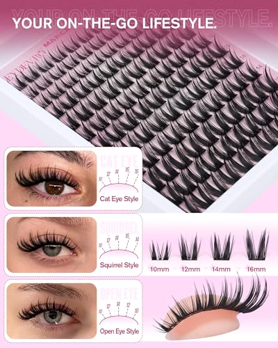 EYDEVRO Manga Bunny Lash Clusters Kit M - Wet Look False Eyelashes