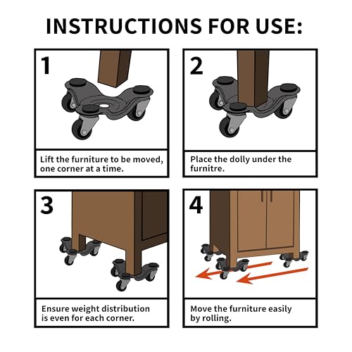 Shepherd Hardware 4-Inch Steel Tri-Dolly with 200-Lb Capacity