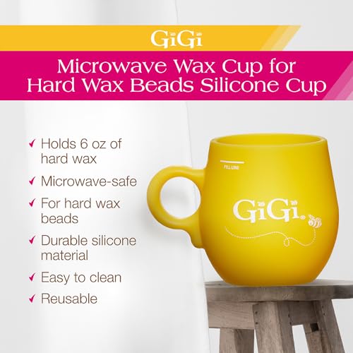 GiGi Reusable Silicone Microwave Wax Cup - 6 Ounce Wax Warmer Container
