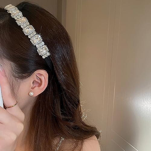 Sparkle Rhinestone Headband for Women Girls - Non-Slip Glitter Hair Accessory