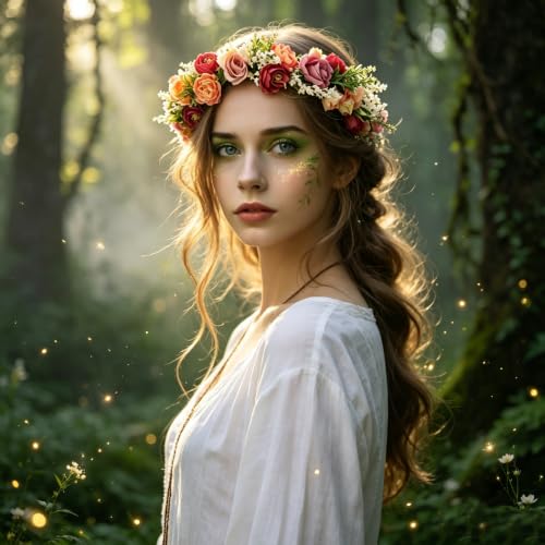Vivivalue Floral Crown Headband Hair Wreath - Variation 4