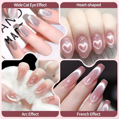 4-Piece Cat Eye Nail Magnet Set for Stunning Nail Art