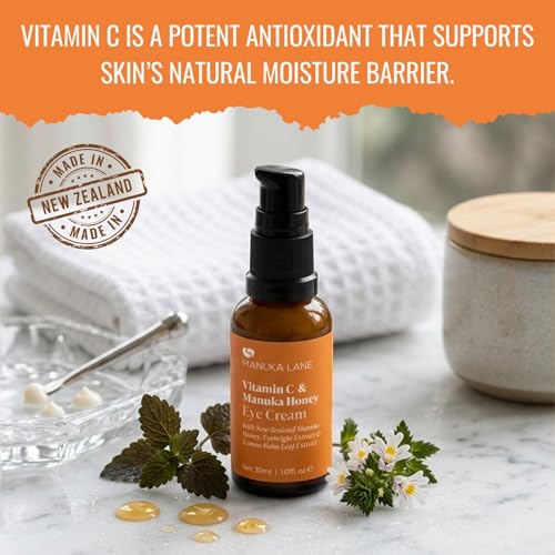 Vitamin C Eye Cream with Manuka Honey & Lemon Balm - 1.01 Fl Oz