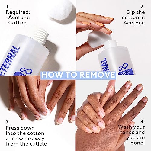 Eternal 16 Fl Oz 100% Pure Acetone Nail Polish Remover Gel & Acrylic Nail Remover