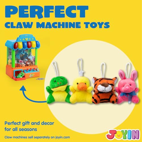 JOYIN 12-Pack Mini Animal Plush Toys - Cute Keychain Decorations