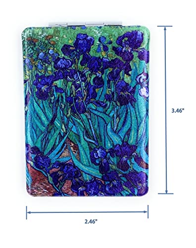 Portable Foldable Rectangular Mirror with Van Gogh Art Print