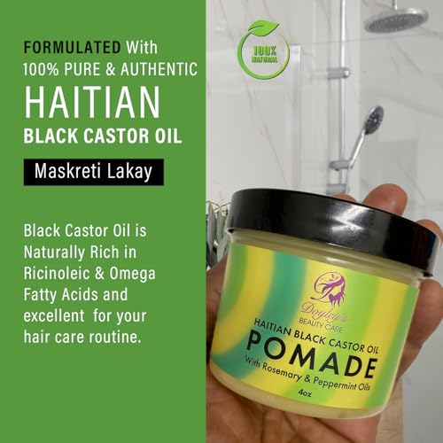 Doyley's Haitian Black Castor Oil Pomade 4oz - Hair Growth & Frizz Control