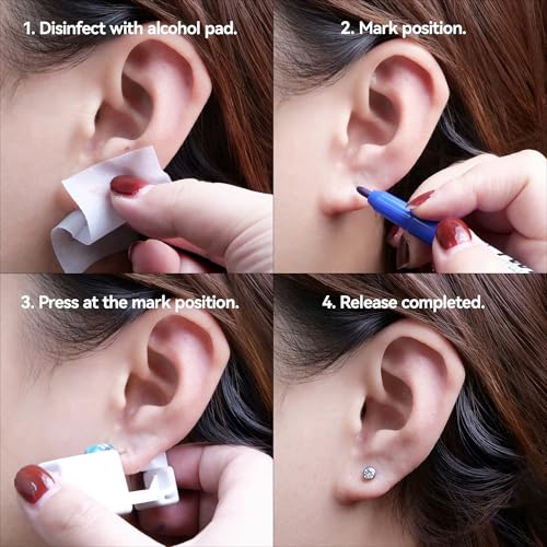 Limerencia Titanium G23 Ear Piercing Kit with Disposable Gun - 2 Pack