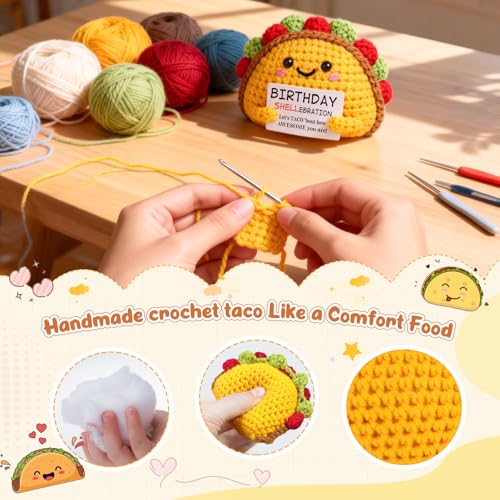 Handmade Crochet Taco - Fun Birthday Gift for Milestones