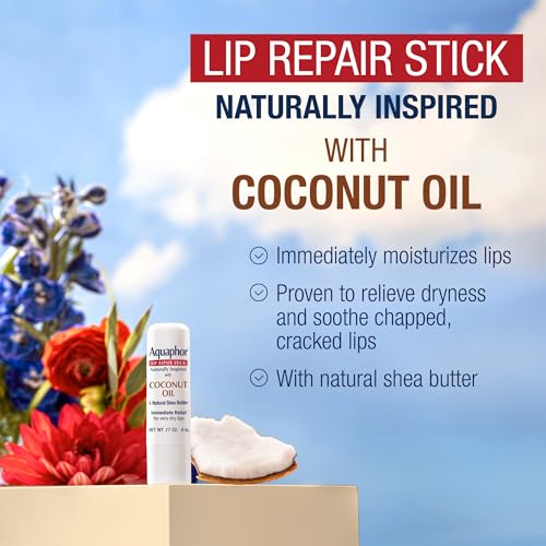 Aquaphor Naturally Inspired Lip Repair Stick - Coconut Oil, 0.17 oz