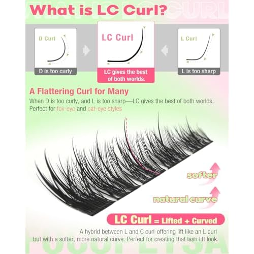 Focipeysa Wispy Lash Clusters Spiky Eyelash Clusters 10-18mm Eyelash Extensions Fox Eye Eyelash Right Left Individual Lashes Foxtail Lashes Thin Soft Lash Extension Waterproof Lash Cluster