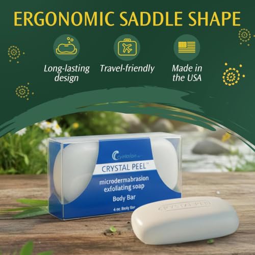 Exfoliating Bar Soap for Men & Women - Lemongrass 4oz | Crystal Peel Microdermabrasion