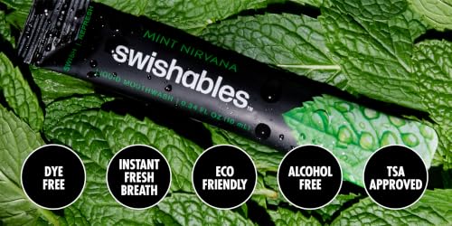 Swishables Liquid Mouthwash Packets - Spearmint Bliss / 36 Travel Sticks