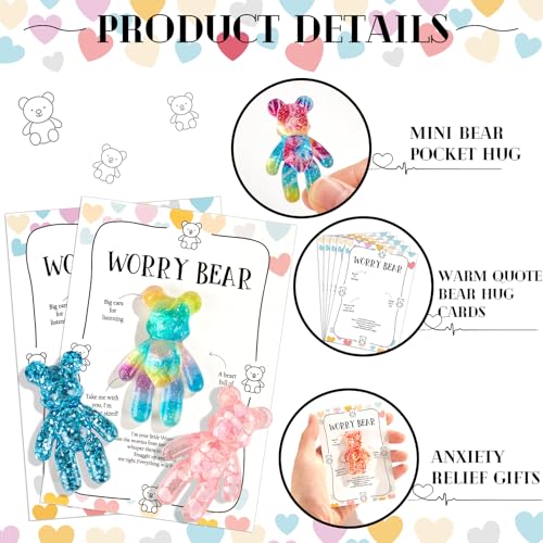Pocket Bear Set - 10 Mini Emotional Support Bears with Cards