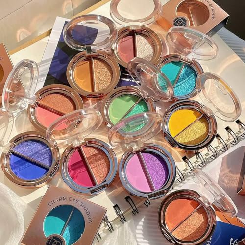 Timipoo Double Color Eye Shadow Palette - Matte & Shimmer Shades