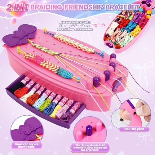 OCHIDO 2-in-1 Friendship Bracelet Making Kit for Kids