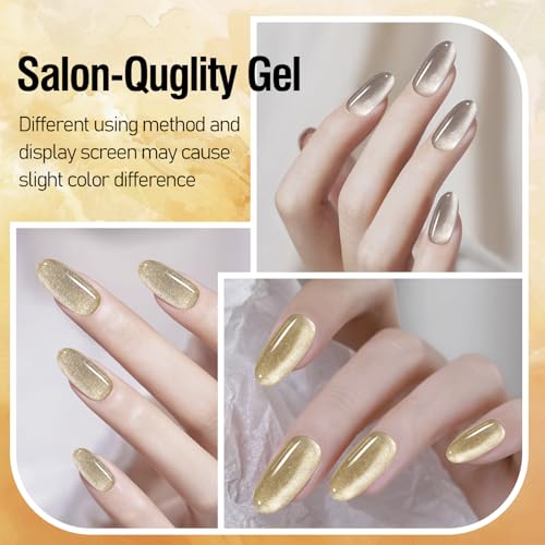 ADHERE Autumn Collection Cat Eye Gel Nail Polish Set - 7 Colors, 12ml Each