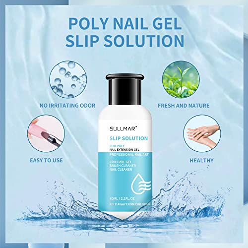 SULLMAR Poly Nail Gel Slip Solution – 1.35 FL OZ, 4-in-1 Formula