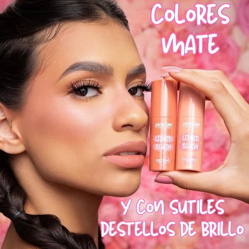 Pink Up Sunset Liquid Blush 6ml - Long-Lasting, Non-Greasy, Matte with Subtle Shimmer