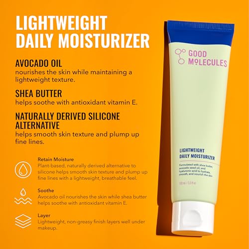 Good Molecules Daily Skincare Routine Set with Hydrating Cleanser, Niacinamide Toner, Hyaluronic Acid Serum, Moisturizer, Eye Gel, 5 Pieces