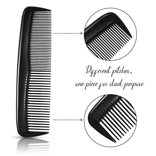 Leinuosen 24-Piece Black Hair Comb Set for All Hair Types