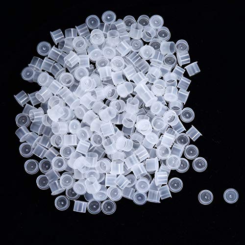 DOWEI 1000M Medium Disposable Tattoo Ink Caps - White Plastic Pigment Cups