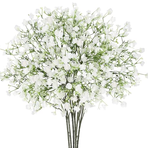 N&T NIETING 6Pcs Real Touch Artificial Baby's Breath Flowers for Home Decoration