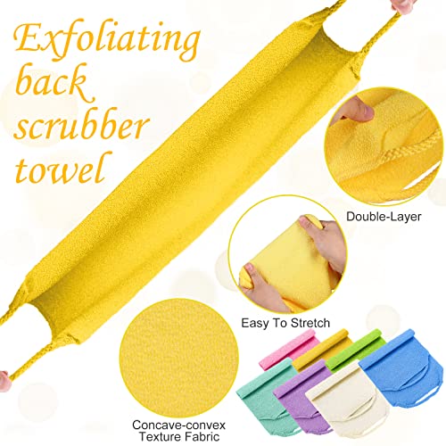 Lounsweer 7-Piece Exfoliating Back Scrubber Set with Handles