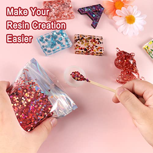 Renfio 1.75 Oz Holographic Heart-Laser Pink Glitter for Crafts