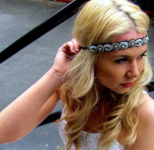 inSowni 7 Pack Handmade Rhinestone Beaded Headbands for Women