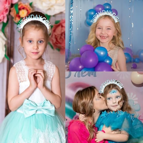CIEHER Birthday Girl Headband Crown for Women & Girls