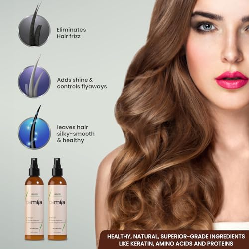 Damila Keratin Leave In Conditioner Spray 4.1 Fl Oz - Nourishing Detangler for Fine, Dry, Curly Hair