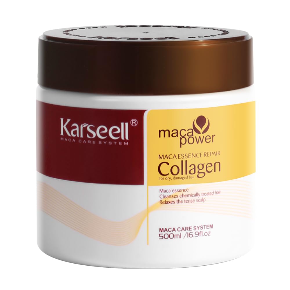 Collagen Hair Mask - Deep Repair Treatment with Argan Oil for All Hair Types | 16.90 oz (500ml)