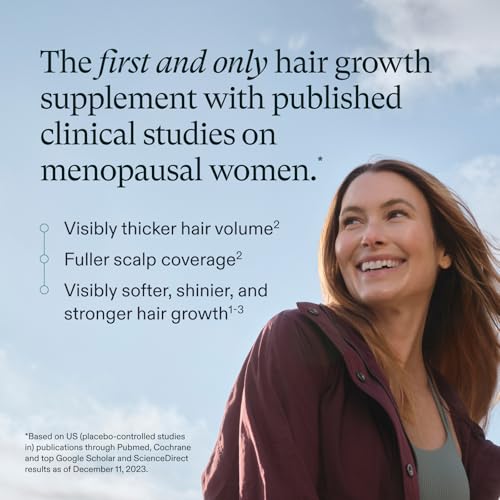 Nutrafol Women's Balance Hair Growth Supplements, Ages 45 and Up, Clinically Tested for Visibly Thicker Hair and Scalp Coverage, Dermatologist Recommended - 1 Month Supply