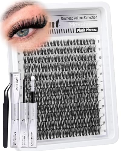 Mavphnee DIY Lash Clusters Kit - 132Pcs Wispy Eyelash Extensions Set