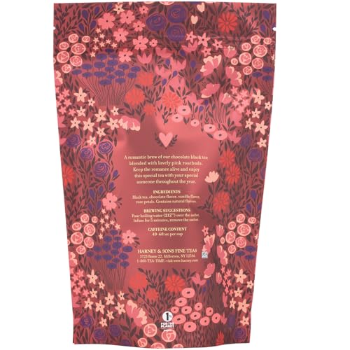 Harney & Sons Love Always Black Tea Sachets - Chocolate & Rose, 25 Count