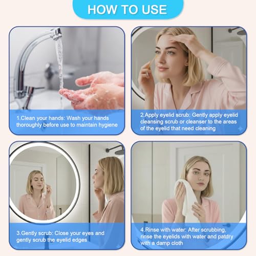 Pink Eyelid Margins Cleansing Brushes for Sensitive Skin - 5Pcs