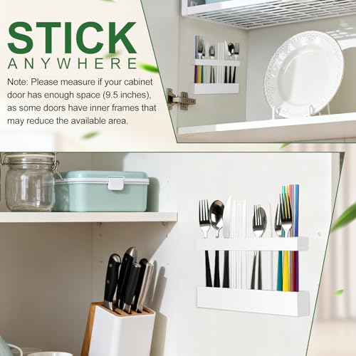 Large Acrylic Straw Holder for Cabinet Door - 9.4" Organizer