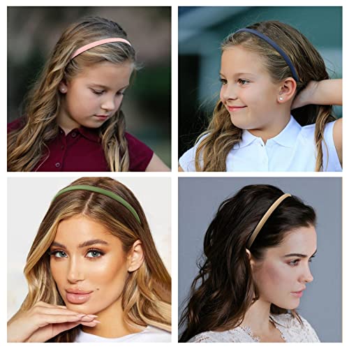 WOVOWOVO 12 Pcs Thin Plastic Headbands with Teeth - Simple Style