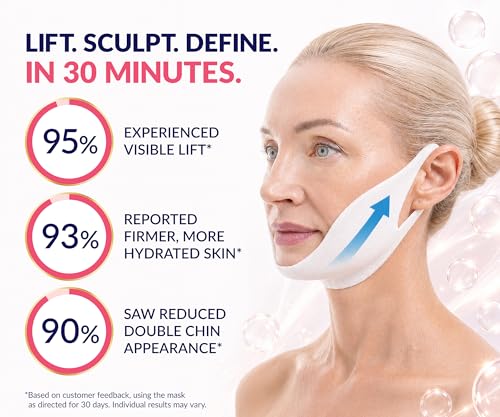 Stylia Collagen Double Chin Mask for Face & Neck Tightening, Lifting & Contouring
