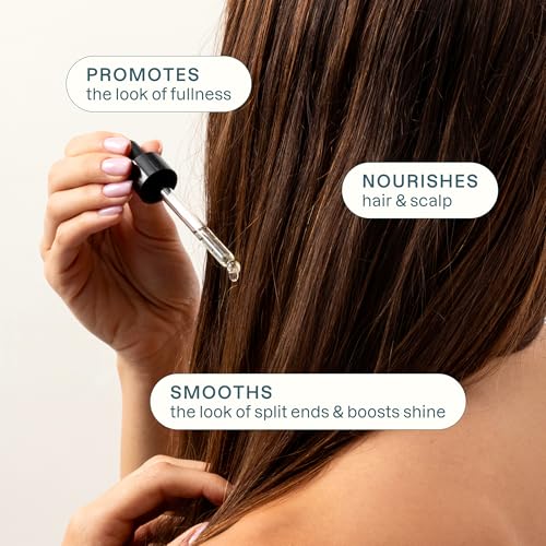 Cliganic Rosemary Hair Oil with Biotin & Jojoba - 4 Fl Oz, Nourishing Hair & Scalp Serum