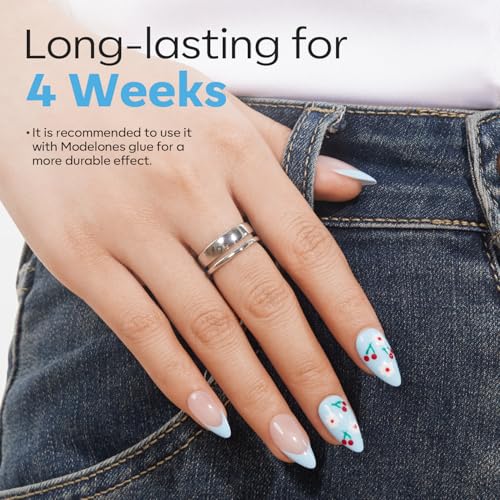 Modelones Short Almond Nail Tips - 510pcs Clear Acrylic Press On