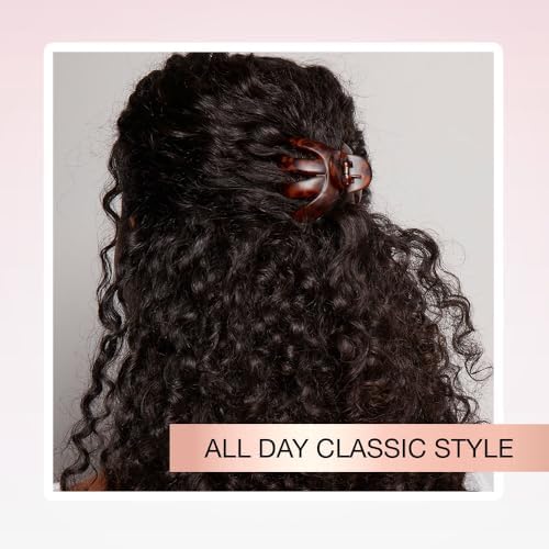 Scunci Octopus Claw Clips for Thick Hair - Tortoise Brown & Black, 2 Count