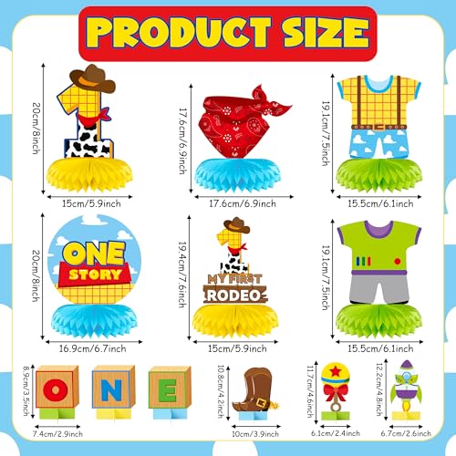 Boy Story Honeycomb Centerpieces - 12PCS Birthday Party Decor