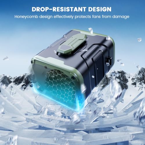 coldSky Clip-On Waist Fan with 5 Speeds & LED Light - 24H Cooling