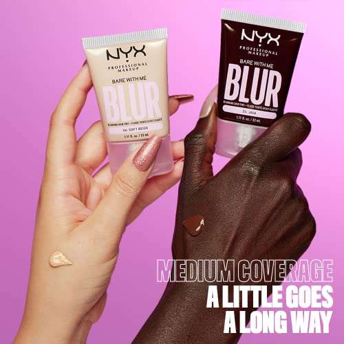 NYX Professional Makeup Bare With Me Blur Skin Tint Foundation - Light Medium 1.01 Fl Oz
