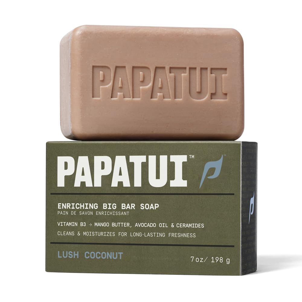 Enriching Bar Soap for Men - Hydrating Mango Butter & Avocado Oil | Lush Coconut | 7oz